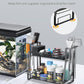 Pawfly Aquarium Tool Organizer, Detachable Metal Fish Tank Accessory Organizer, Aquascaping Tool Storage Rack for Terrariums, Shrimp Tanks & Planted Tanks, Fish Tank Maintenance Tool Holder Shelf
