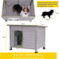 Aivituvin Dog House Outdoor Indoor Weatherproof Dog House for Small & Medium & Large Dogs with Unique All-Around Iron Frame＆Raised Feet（Grey）