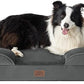 Bedsure Orthopedic Dog Beds Large Sized Dog - Washable Large Dog Cat Bed Waterproof, Comfort Dogs Couch Sofa with Washable Removable Cover, Pet Bed with Nonskid Bottom, Dark Grey, 35"