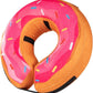 Grand Line Donut Inflatable Collar for Dogs and Cats, Soft Recovery Dog Cone After Surgery, Protective Pet Neck Cone for Small, Medium, Large Dogs, Not Block Vision (Pink, M)