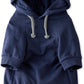 Rocky – The Orginal Lightweight Hooded TEE 100% Organic Cotton Dog Hoodie Pet Coat Sweater for Small, Medium, Large Dogs, Navy, X-Small