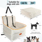 Dog Car Seat for Small Medium Dogs, Memory Foam Dog Booster Seats with Thick Cushion for Dogs Under 35lbs, Detachable Washable Pet Car Seat Travel Bed with Storage Pockets,2 Safety Belt