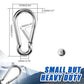 Large Carabiner Clip Hooks, 2pcs 5.5 inch Carabiners Heavy Duty, 304 Stainless Steel Spring Snap Hook Fits Camping Hanging Hiking Weight Lifting, Metal Clips for Rope or Chain