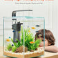 VEVOR Fish Tank Aquarium, 5 Gallon Square Ultra-Clear Glass Starter Smart Tank Adjustable 3 Color Lighting, Self Cleaning System Fishbowl for Freshwater & Saltwater Fish Home, Office, or Pet Use