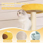 HYABi 65.5 Inch Sunflower Cat Tree Tower Multi-Level Cat Condo with Plush Scratching Posts, Toy Balls, and Pet House, Indoor Play Platform for Large Adult Cats, Cute Sunflower Design