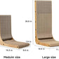 FUKUMARU Cat Scratcher, 18.7 Inch L Shape Cat Scratch Pad Wall Mounted, Cat Scratching Cardboard with Ball Toy for Indoor Cats