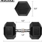 RitFit 5-650 LBS PVC Encased Hex Dumbbell Sets with Optional Rack for Home Gym, Hand weight with Chrome Handle for Strength Training, Workouts