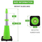 OrangeStar 36" Traffic Cones 8-Pack, Green Safety Cones with Reflective Collars, Heavy Weighted Base for Construction, Parking Lot, Road Work, Flexible PVC, Indoor & Outdoor Use