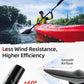 Abahub Adjustable Kayak Paddle 210-230 cm/ 230-250 cm Floating Kayaking Oars Boating Oars Canoeing Oars Black