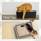 Ohtomber Stainless Steel Litter Box - Large Metal Cat Litter Box Pan High Sided, Never Absorbs Smell, Easy to Clean Non Stick Litterbox Tray Toilet Pet Supplies for Indoor Big and Small Cats, Kitten