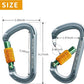 SOB Auto Locking Climbing Carabiner Clips,Heavy Duty Asymmetrical Carabiner Connector Used for Rappelling Gear Rescue Outdoor Projects Dog Leash