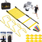 Agility Ladder, Agility Speed Training Set, 20ft 12 Rung Agility Ladder, 4 Agility Hurdles, 5 Resistance Bands, 12 Resistance Cones, Running Parachute, Jump Rope for Athletes, Adults