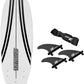 FLOWBOARD Surfboard Softboard Foam - Include (3) Fins 6’ Foot Leash and (2) Wood Stringers Inside Board Availalable in 6' and 7' Short Board and 8' Longboard