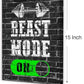 Gym Quotes Wall Art,Inspirational Workout Wall Decor,Beast Mode on Canvas Wall Art for Home Gym Exercise Fitness Room