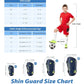 Shin Guards Soccer Kids Youth, CE Certified Airsfish Shin Guard Protection Gear for 2-18 Years Old Boys Girls Teenagers High Impact Resistant Breathable Comfortable 1 Pair 4 Sizes