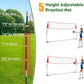 20FT/12FT Freestanding Volleyball Training Net, 5 Height Adjustable Portable Volleyball Net System, Quick Setup Practice Set for Indoor or Outdoor Use