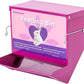 Metal Small Animal Feeder with Lid, Heavy Duty Rabbit Feeder, Large Capacity Rabbit Food Dispenser, Great for Rabbit, Guinea Pigs, Chinchillas and Other Small Animals.(7.4 inch, Purple)