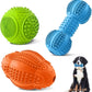 LUKITO Dog Chew Toys 3 Pack for Aggressive Chewers, Multifunctional Teeth Cleaning and Gum Massage, Tough Toys with Natural Rubber for Large and Medium Dog