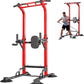 SogesPower Power Tower Pull Up Bar Station, 12-Level Adjustable Multi-Function Pull Up Dip Station for Home Gym, Pull Up Bar Stand Dip Bar Strength Training Fitness Equipment