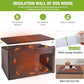 GUTINNEEN Dog House Outdoor with Strong Metal Frame Insulated Dog Kennel for Small Medium Large Dogs Puppy Cage for Winter Weatherproof
