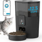 PAPIFEED Automatic Cat Feeder 3.5L/15 Cup 2.4G WiFi Pet Feeder for Dog Work with Alexa & Echo Timed Cat Food Dispenser for Remote Feeding with Stainless Steel Bowl up to 10 Meals Per Day with APP