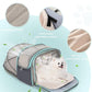 Expandable Pet Carrier Backpack, Cat Carrier Backpacks with Breathable Mesh for Cats Small Dogs Puppies Up to 25 Lbs Airline Approved Waterproof Travel Carrier with Safety Buckle for Hiking & Flights