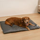 FUNNY FUZZY Washable Dog Bed,Reversible Plush Dog Crate Mat, Soft Fluffy Kennel Pad,Pet Sleeping Mattress for Jumbo,X-Large Sized Dogs Breeds,2XL,48"× 31",Grey