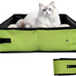 Portable Litter Box for Cats, Folding Cat Litter Box Waterproof, 15.75 * 11.82 * 3.94 Inches, Pet Essentials for Traveling & Camping, Indoor & Outdoor - Green
