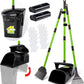 LANNEY Pooper Scooper - 38" Long Adjustable Metal Handle Dog Pooper Scooper Swivel Bin & Rake & Spade with 50 Bags Attachment, Portable Heavy Duty Dog Poop Scooper for Yard Dogs Large Medium Small