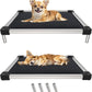 FXW TitanNest Chew-Proof Elevated Dog Bed, Raised Cot for Indoor/Outdoor/Camping Use, Durable & Washable Padded Pet Bed for Toy Dogs, 23.0" L x 17.0" W x 4.5" H, Black