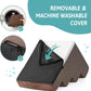 Dog Stairs for Small Dogs, 4 Tier Wider Pet Stairs for Couch and Beds, 17.7" H Non-Slip Dog Steps for Old Cats, Puppy, Small Medium Dogs, 17.7x23.6x17.7 inch, Brown