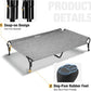 Veehoo Cooling Elevated Dog Bed, XL Raised Pet Cot with Guardrail & Slope Headrest, Durable Breathable Teslin Mesh, Non-Slip Feet, Washable Dog Couch Bed for Indoor & Outdoor, X Large, Black Silver