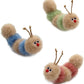 Interactive Natural 3 PK Catnip Toy, with Rattle, Bite Resistant, for All Ages Indoor Cat, Soft Caterpillar Toys, Fluffy Kitten Toy