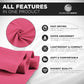 ScorchedEarth Microfiber Travel & Sports Towel Set (Rose Pink) - XL Set (39x70.5 & 12x24)