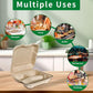 Aricsen Compostable 50 Pack 8x8 Inch 3 Compartment Takeout Lunch Box Containers with Lid, To Go Take Out Clamshell for Food, Disposable Eco-Friendly Biodegradable Bagasse, PFAS-Free, Unbleached Brown