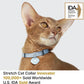 Safety Cat Collar and ID Tag Set - Elastic Quick Release, Non Breakaway Cat Collar Personalized Anodized Aluminum Engraved Pet Name Tag, Lightweight for Kitten and Small Large Cats