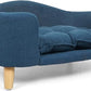 Christopher Knight Home Elroy Orthopedic Dog Bed, Elevated Dog Sofa Bed for Small Dog, Supportive Foam Pet Couch Bed with Wooden Legs, Modern Pet Sofa Bed, Navy Blue