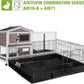 GUTINNEEN Rabbit Hutch with Chew-Resistant Ramp Indoor Bunny Cage Outdoor Guinea Pig Cage with Wheels and Leakproof Tray