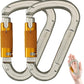 SOB Auto Locking Climbing Carabiner Clips,Heavy Duty Asymmetrical Carabiner Connector Used for Rappelling Gear Rescue Outdoor Projects Dog Leash