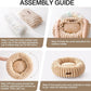 MEWOOFUN Cat Bed, Washable Beds for Indoor Cats, Cute Donut Bed Fluffy Pet Bed with Non-Slip Bottom, Calming Round Bed for Puppy and Kitten (Light Brown)