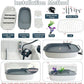 Hamiledyi Acrylic Turtle Aquarium Kit with Lid, Water Pump, Basking Platform, Bottom Drainage, Multi-Function Area Habitat for Turtles, Crabs, Crayfish, Tortoises