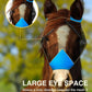 Hilltown Adjustable Fly Mask for Horse with Ears - UV-Block, Large Eye Space, Breathable, Built to Last, Comfort Fit - Horse Fly Mask for Daily Stable, Hot Weather Riding & Competition - Pony, Blue