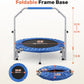 BCAN 40/48" Foldable Mini Trampoline Max Load 330lbs/440lbs, Fitness Rebounder with Adjustable Foam Handle, Exercise Trampoline for Adults Indoor/Garden Workout