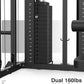 DONOW Smith Machine with Weight Stacks Power Cage Squat Rack Dual Cable Crossover Machine Home Gym Systems Station LAT Pull Down