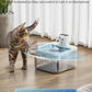 DownyPaws Battery Operated Cat Water Fountain Stainless Steel, 84oz/2.5L Fursink Wireless Pet Water Fountain for Cats Inside, Automatic Dog Water Dispenser with Faucet, Quiet Pump, BPA-Free, White