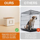 26" Heavy Duty Dog Crate Furniture for Small,Medium and Large Dogs,Rustic Wooden Dog Cage Kennel Indoor Furniture with Waterproof Top,Decorative Pet House Side End Table (White & Wood)