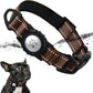 TagME Airtag Dog Collar,Waterproof Reflective Pet Collar with Airtag Holder,Soft Padded and Double D-Rings for Puppy,Brown