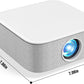 Portable Mini Projector with Electric Focus, NICPOW Full HD 1080P Projector, Bluetooth Movie Projector with Auto Keystone, Two-Way Bluetooth, Ideal for Indoor Outdoor Use, White