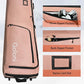 Goloni Ski Bag with Wheels,Padded Snowboard Bag for Air Travel,600D Waterproof Fabric,Foldable Snow Bag Fits 2 Pairs Skis