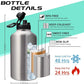 64 oz Insulated Water Bottle Stainless Steel - Gallon Water Bottle with Straw, Half Gallon Water Jug Wide Mouth, Sweat-Proof Metal Flask Mug with Paracord Handle For Gym Camping Hiking
